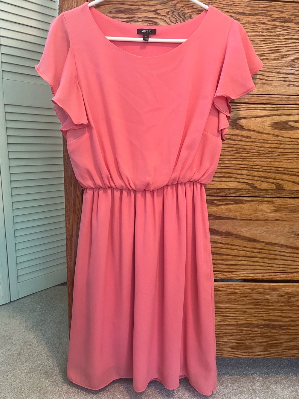 Apt. 9 Coral Pink Round Neck Dress